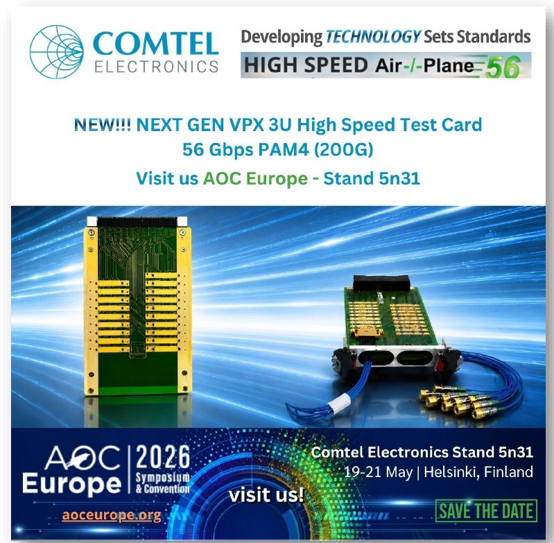 NEW: High Speed test cards based on COMTEL Newest airplane 56 Technology